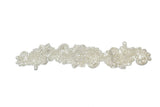 Beaded Rhinestone Applique Curvy Clear