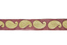 Metallic Gold Paisley Chiffon Ribbon 1in