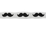 Fold-Over Elastic Mustache Print 0.63"