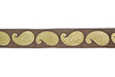 Metallic Gold Paisley Chiffon Ribbon 1in