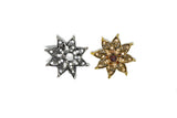 Rhinestone Floral Star Piece 2.5"