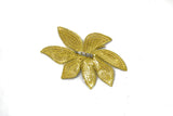 Sequins Flower Applique Gold 4.5 x 3