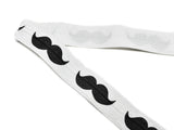 Fold-Over Elastic Mustache Print 0.63"