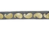 Metallic Gold Paisley Chiffon Ribbon 1in