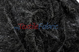 Black Shaggy Brocade Metallic Eyelash Lame Fabric - Black Shaggy, Metallic Eyelash, 56/57" Width (1 Yard)