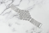 Floral Rhinestone Buckle Connector