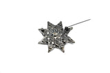 Rhinestone Floral Star Piece 2.5"
