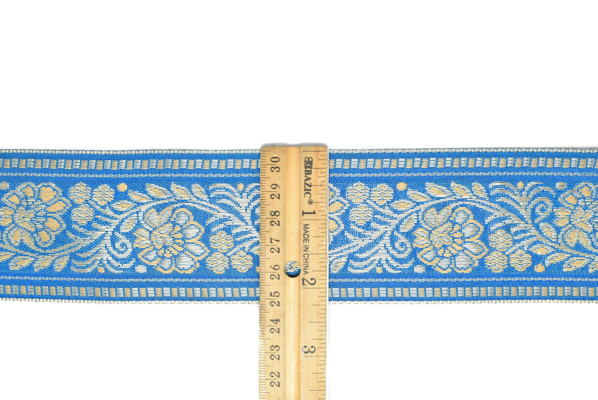 Floral Jacquard Ribbon 2.25" Indian Style Trim