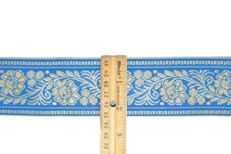 Floral Jacquard Ribbon 2.25" Indian Style Trim