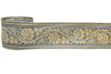 Floral Jacquard Ribbon 2.25" Indian Style Trim