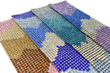 Rhinestone Applique Tri-Color 16 x 3.13