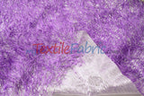 Lavender Shaggy Brocade Metallic Eyelash Lame Fabric - Lavender Shaggy Brocade, Metallic Eyelash, 57" Wide (1 Yard)
