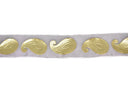 Metallic Gold Paisley Chiffon Ribbon 1in