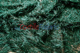 Hunter Green Shaggy Brocade Metallic Eyelash Lame Fabric - Hunter Green, Shaggy Brocade, 56/57" Width (1 Yard)