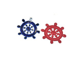 Embroidered Ship Helm Iron-On Patch