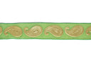 Metallic Gold Paisley Chiffon Ribbon 1in
