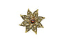 Rhinestone Floral Star Piece 2.5"