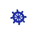 Embroidered Ship Helm Iron-On Patch