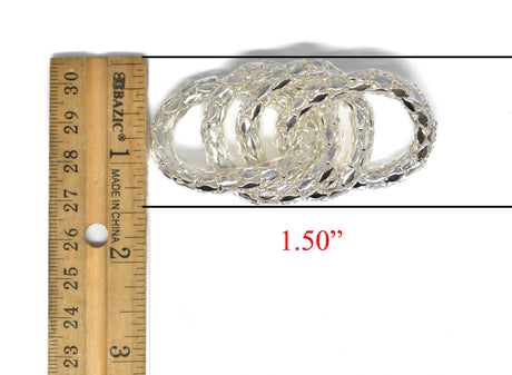 Metallic Loop Chain Applique 1.50 x 3.50