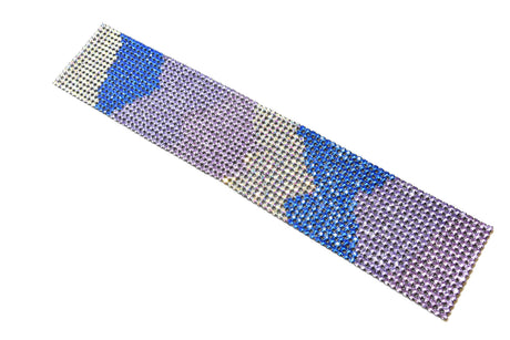 Rhinestone Applique Tri-Color 16 x 3.13
