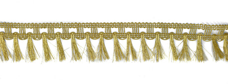 Fringe Trim Metallic Gold 1.75"
