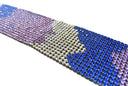 Rhinestone Applique Tri-Color 16 x 3.13