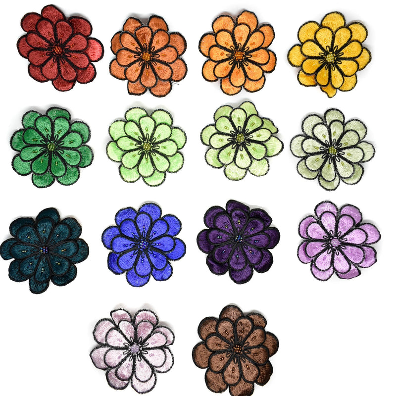 Embroidered Flower Applique 3 Inch