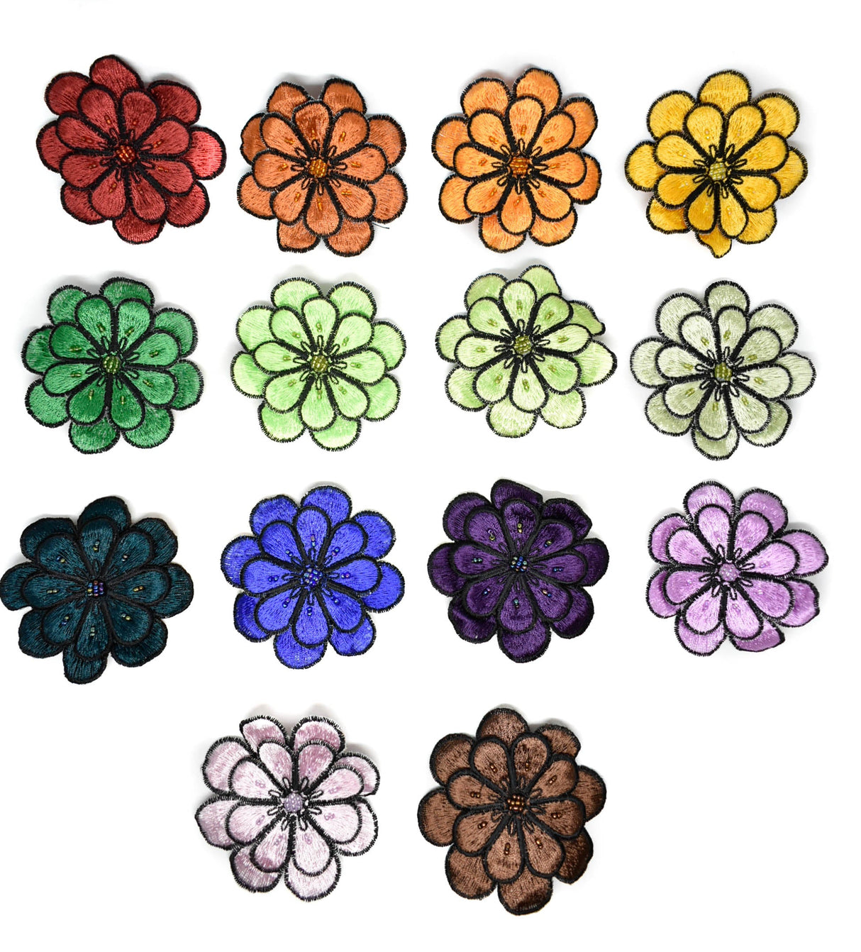 Embroidered Flower Applique 3 Inch