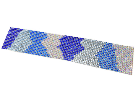 Rhinestone Applique Tri-Color 16 x 3.13
