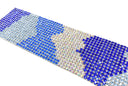 Rhinestone Applique Tri-Color 16 x 3.13