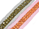 Rhinestone Trim with Net Lace 2.75"