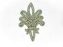 Rhinestone Fleur-de-Lis Iron-On Patch