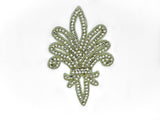 Rhinestone Fleur-de-Lis Iron-On Patch