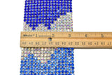 Rhinestone Applique Tri-Color 16 x 3.13