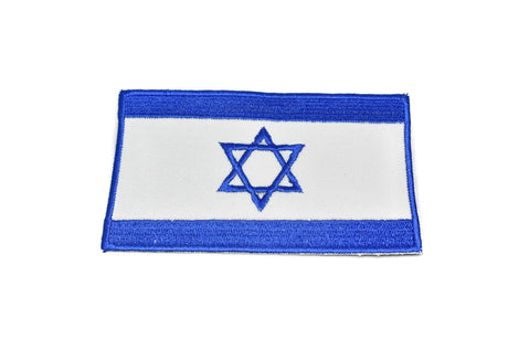 Embroidered Israel Flag Iron-On Patch 5x3