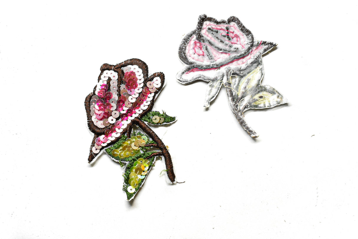 Embroidered Sequins Flower Patch 2.50 x 3.10
