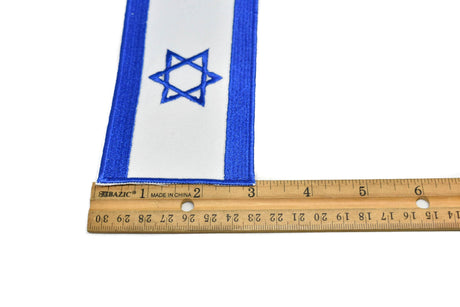 Embroidered Israel Flag Iron-On Patch 5x3