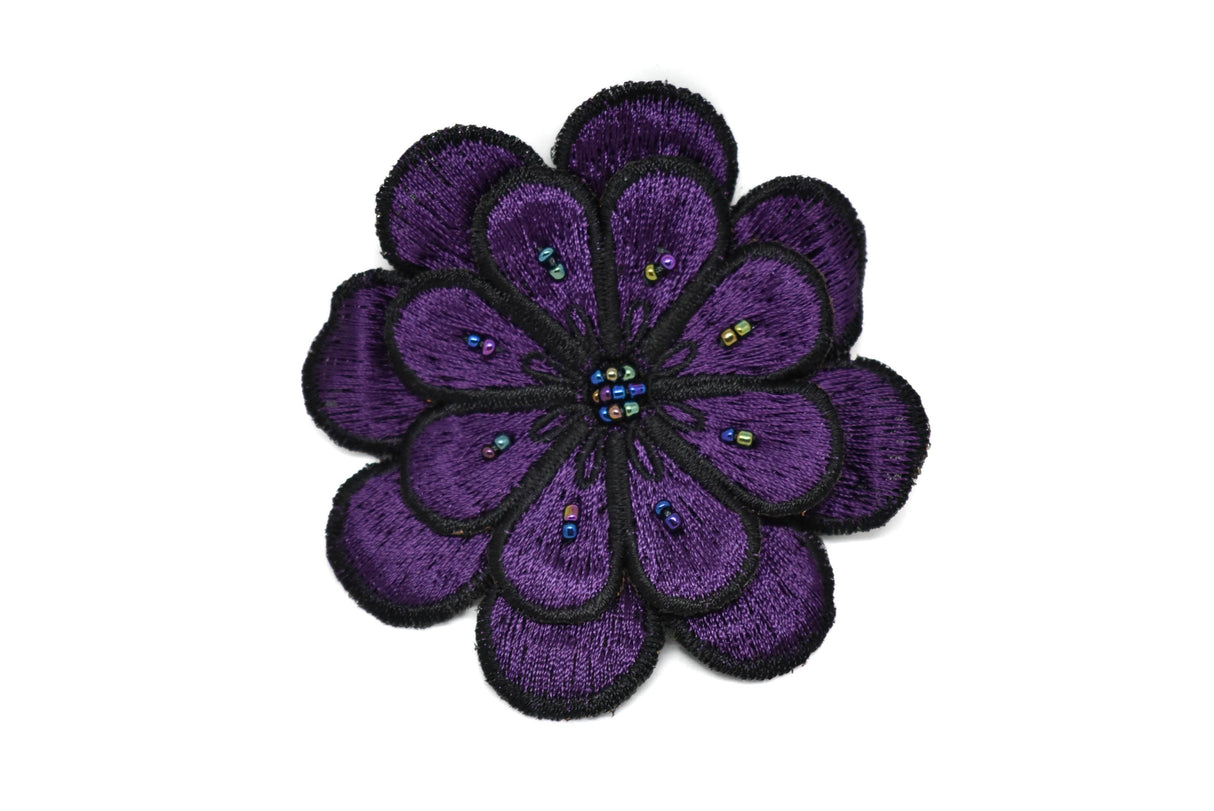 Embroidered Flower Applique 3 Inch