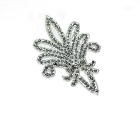 Rhinestone Fleur-de-Lis Iron-On Patch