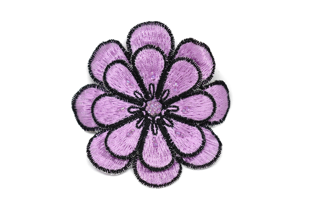Embroidered Flower Applique 3 Inch