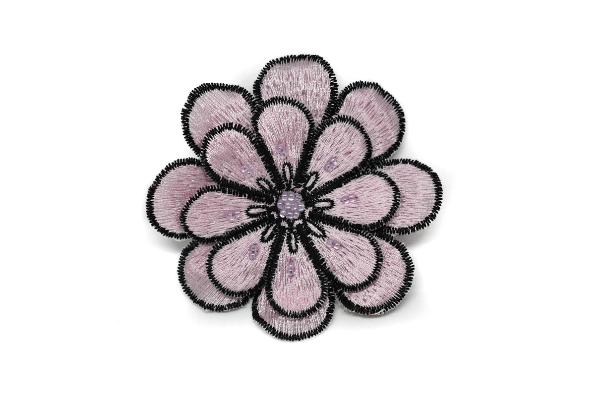 Embroidered Flower Applique 3 Inch