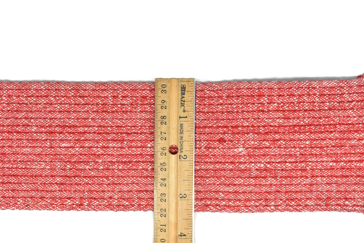 Burlap Webbing Tape Red 3.25"