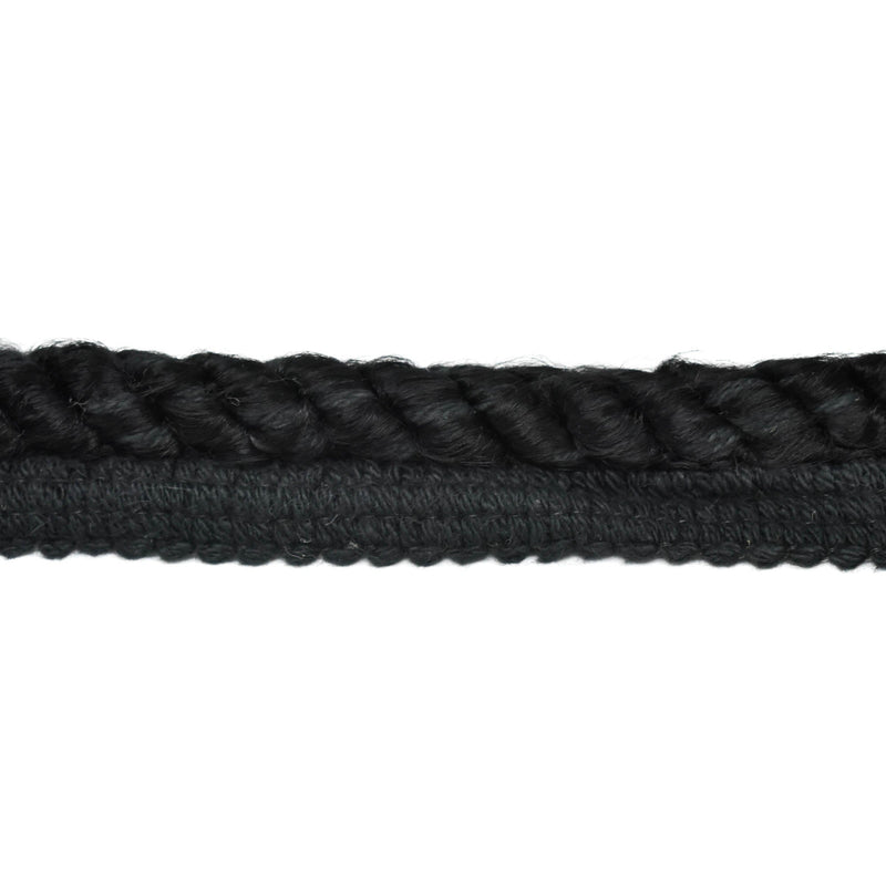 Cord Trim Black Twisted Tape 9mm