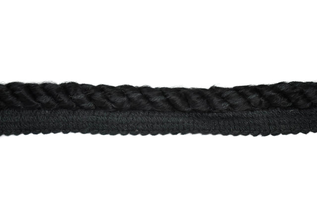 Cord Trim Black Twisted Tape 9mm