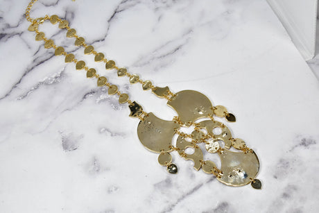 Gold Necklace Decorative Metal