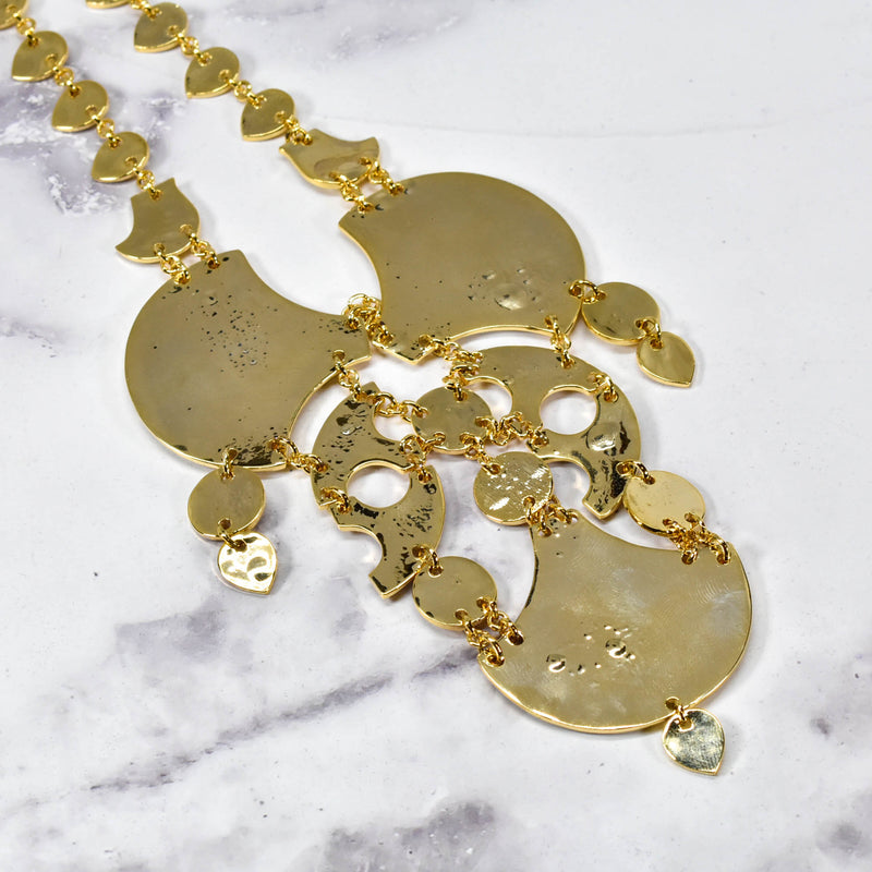 Gold Necklace Decorative Metal