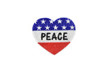 Embroidered Patch Heart-Shaped Patriotic Peace
