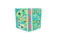 Paisley Pocket Patch Iron-On Blue Pink 4.5x4.2