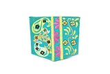 Paisley Pocket Patch Iron-On Blue Pink 4.5x4.2