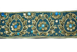 Embroidered Jacquard Trim with Sequins